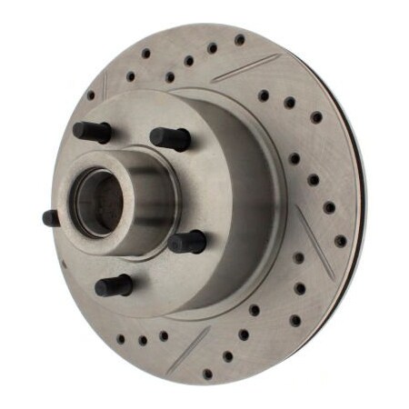Centric StopTech Select Sport Drilled and Slotted Brake Rotor; Front and Rear Right, StopTech 227.63010R